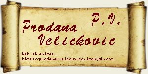 Prodana Veličković vizit kartica
